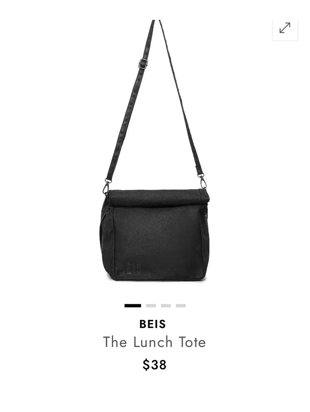 BEIS The Lunch Tote Black Shoulder Bag calpak loveshack fancy